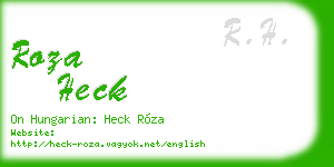 roza heck business card